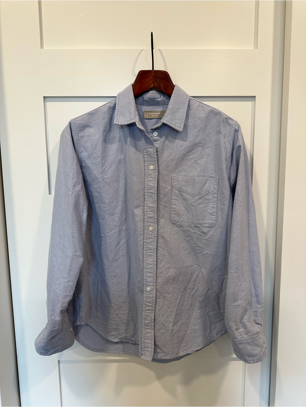 Light Blue Organic Cotton Button-Up Shirt